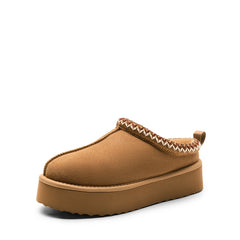 Women’S Suede Wide Toe Platform Slip-On Slippers