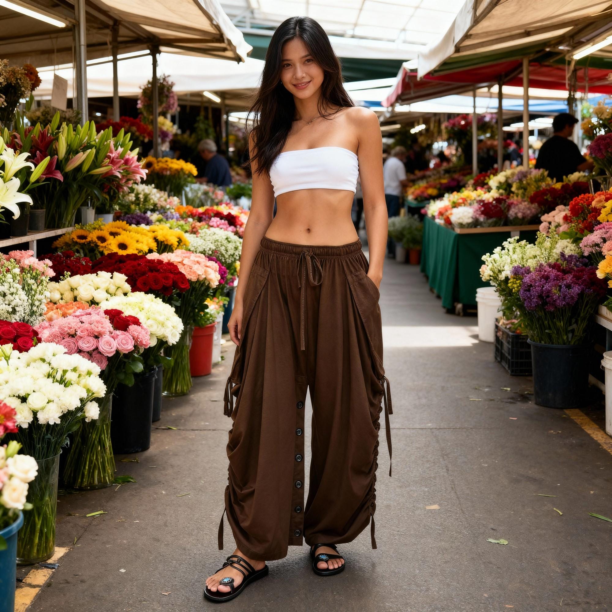 Harem Pants Women Men Wearable as Pants or Skirt
