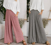 Pleated Wide Leg High Waist Pants - Custom Length