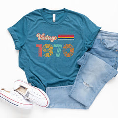 Retro Vintage Birthday Shirt, 1970 Vintage Shirt, 56th Birthday Gift
