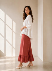 Loose Wide Leg Pants Plus Size Trousers Cotton Linen Pants with Pockets Casual Maxi Trousers Boho Cotton Linen Pants F479