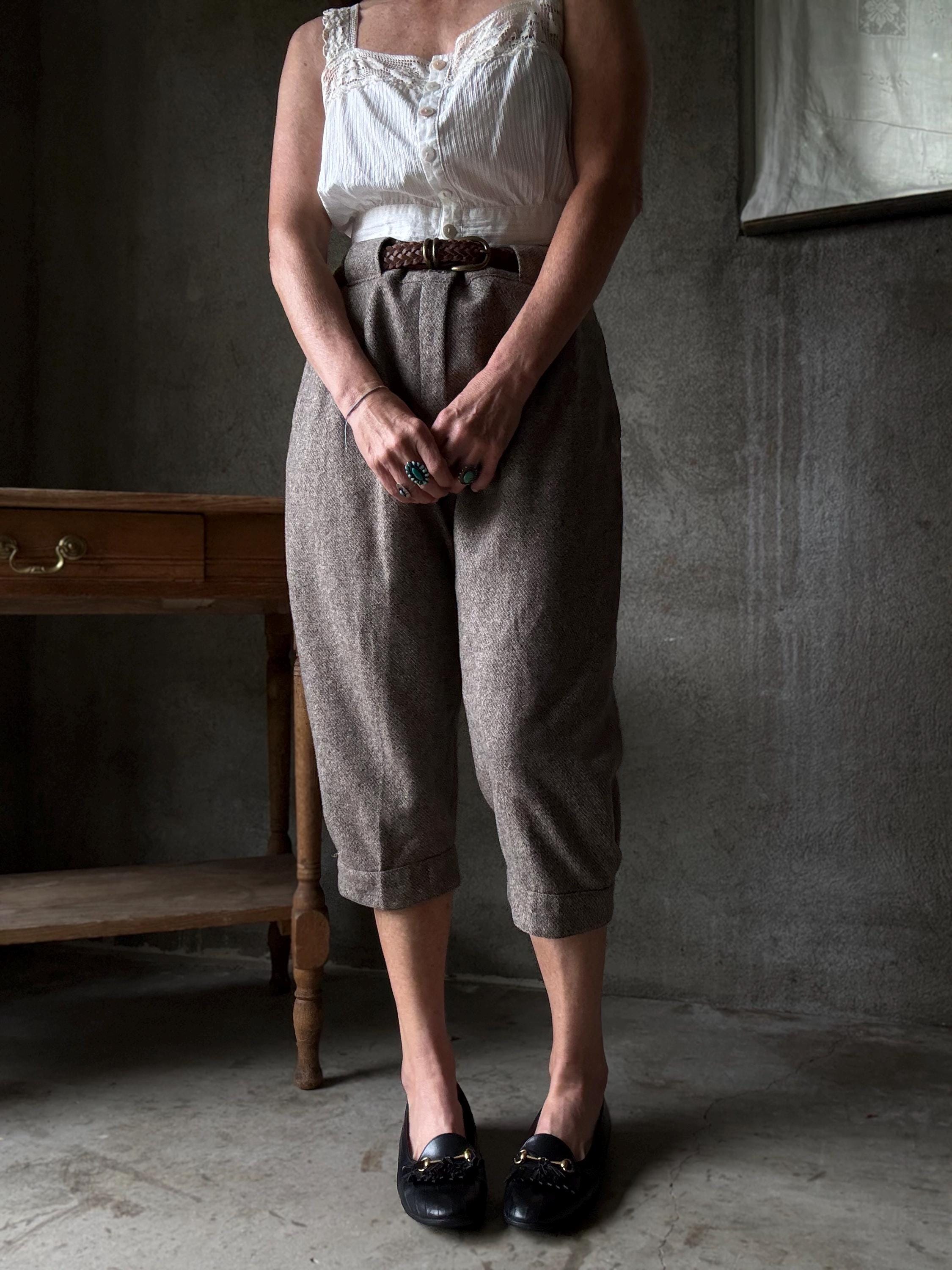 Wool Tweed Riding Trousers
