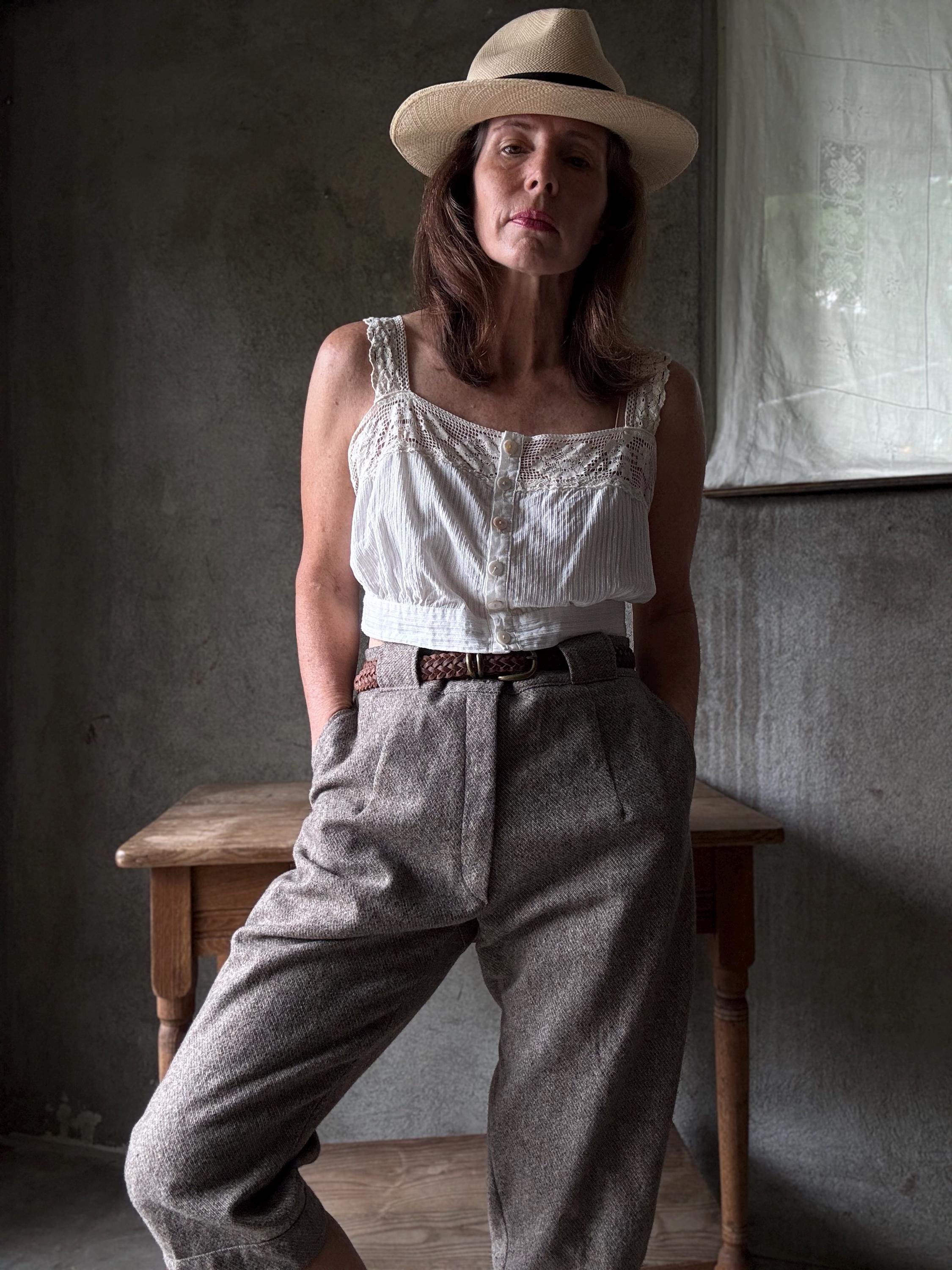 Wool Tweed Riding Trousers
