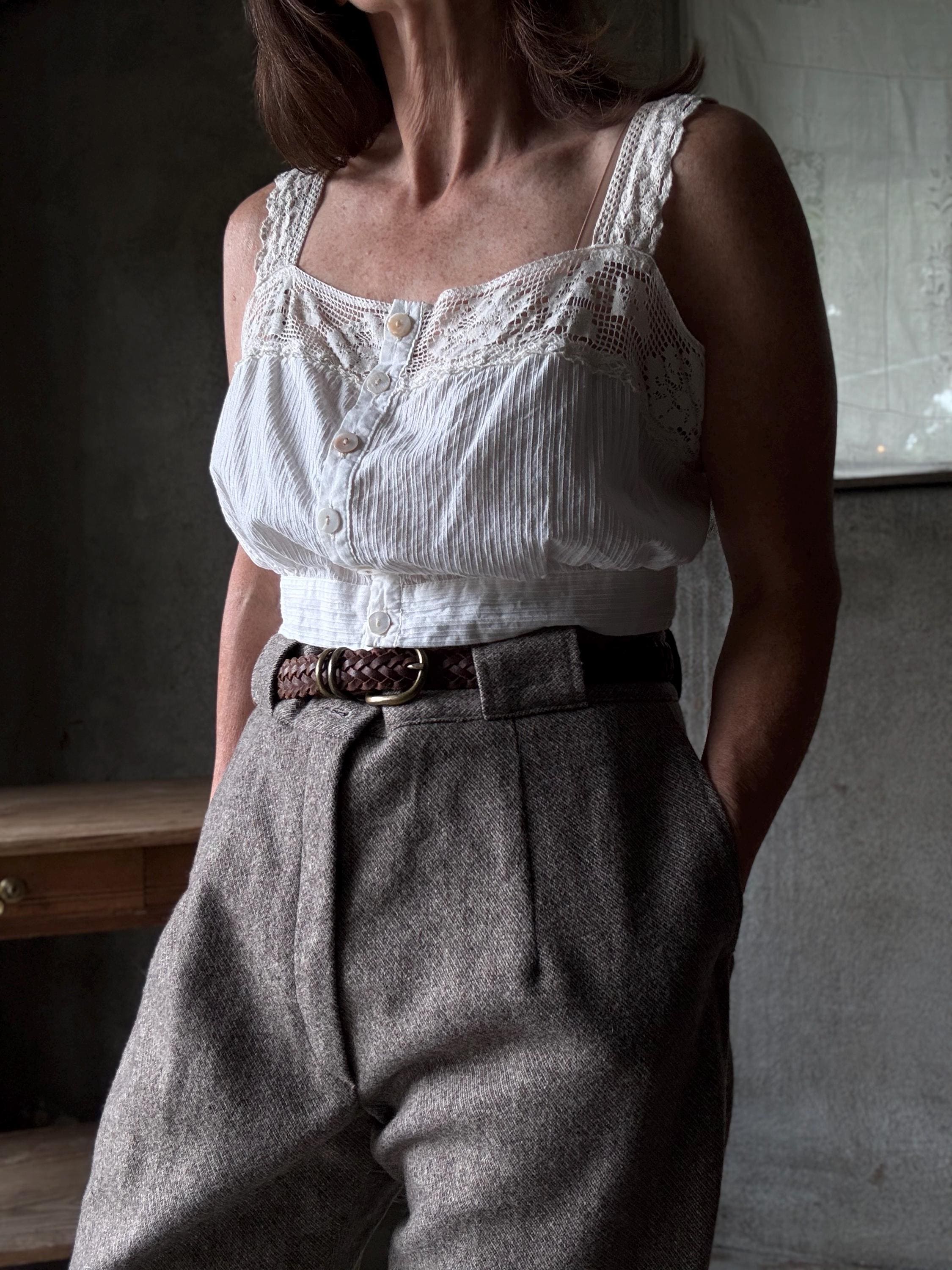Wool Tweed Riding Trousers