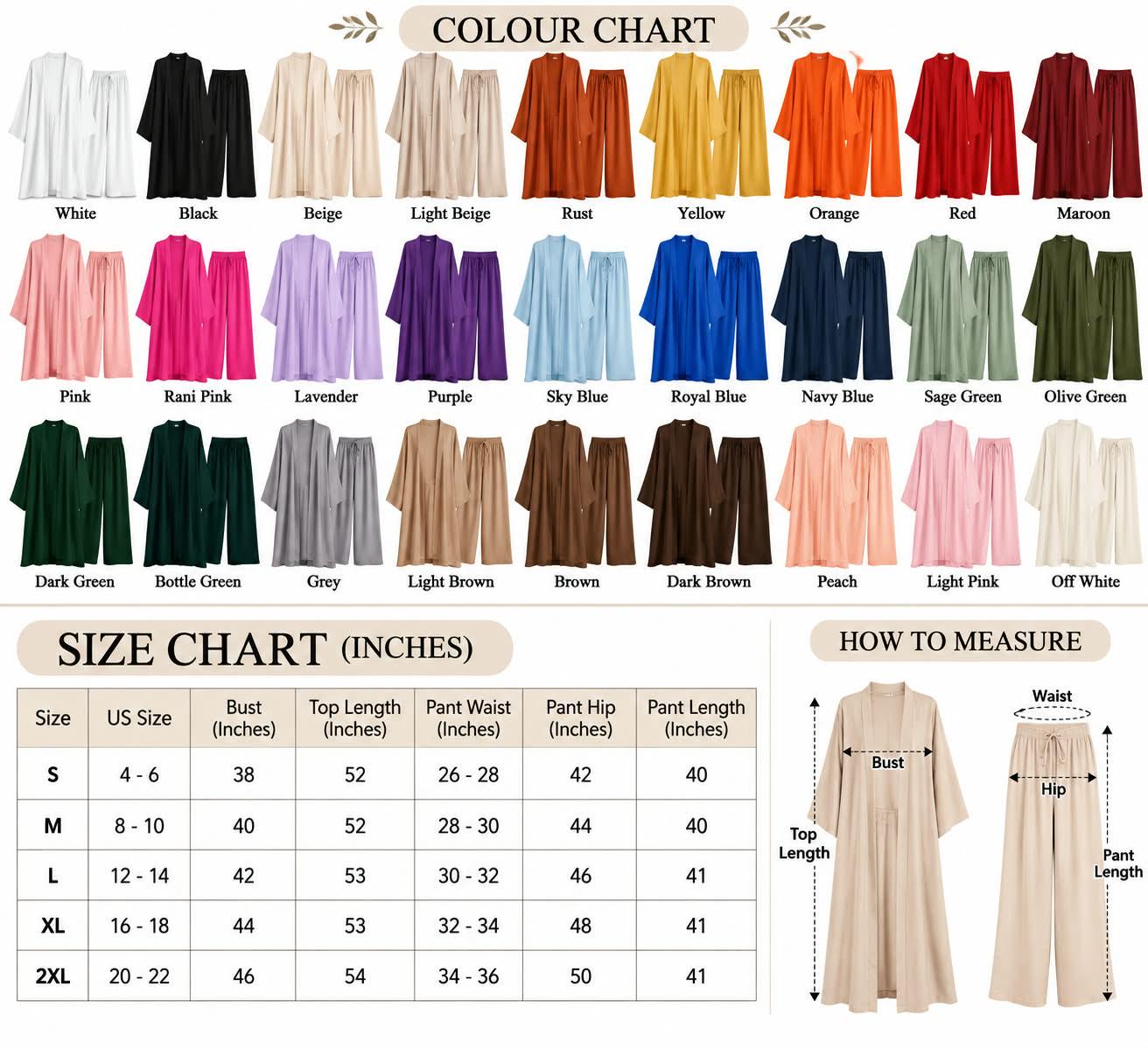 Boho Kimono Pant Set Women, Wide Leg Palazzo Pants, Two Piece Matching Outfit, Summer Vacation Resort Wear