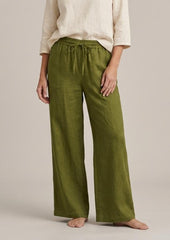 Relaxed Fit Linen Pants, Wide Leg Linen Pants for Women, Soft Summer Lounge, High Waisted Wide Leg Trousers