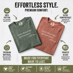 Custom Song Lyrics Comfort Colors Shirt - Personalized Music Tee