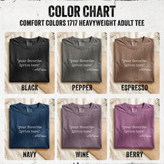 Custom Song Lyrics Comfort Colors Shirt - Personalized Music Tee