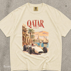Vintage 1967 Race Car Qatar T-Shirt, Retro Motorsport Tee