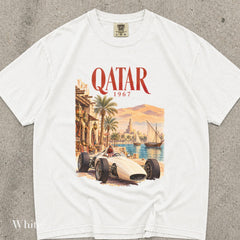 Vintage 1967 Race Car Qatar T-Shirt, Retro Motorsport Tee