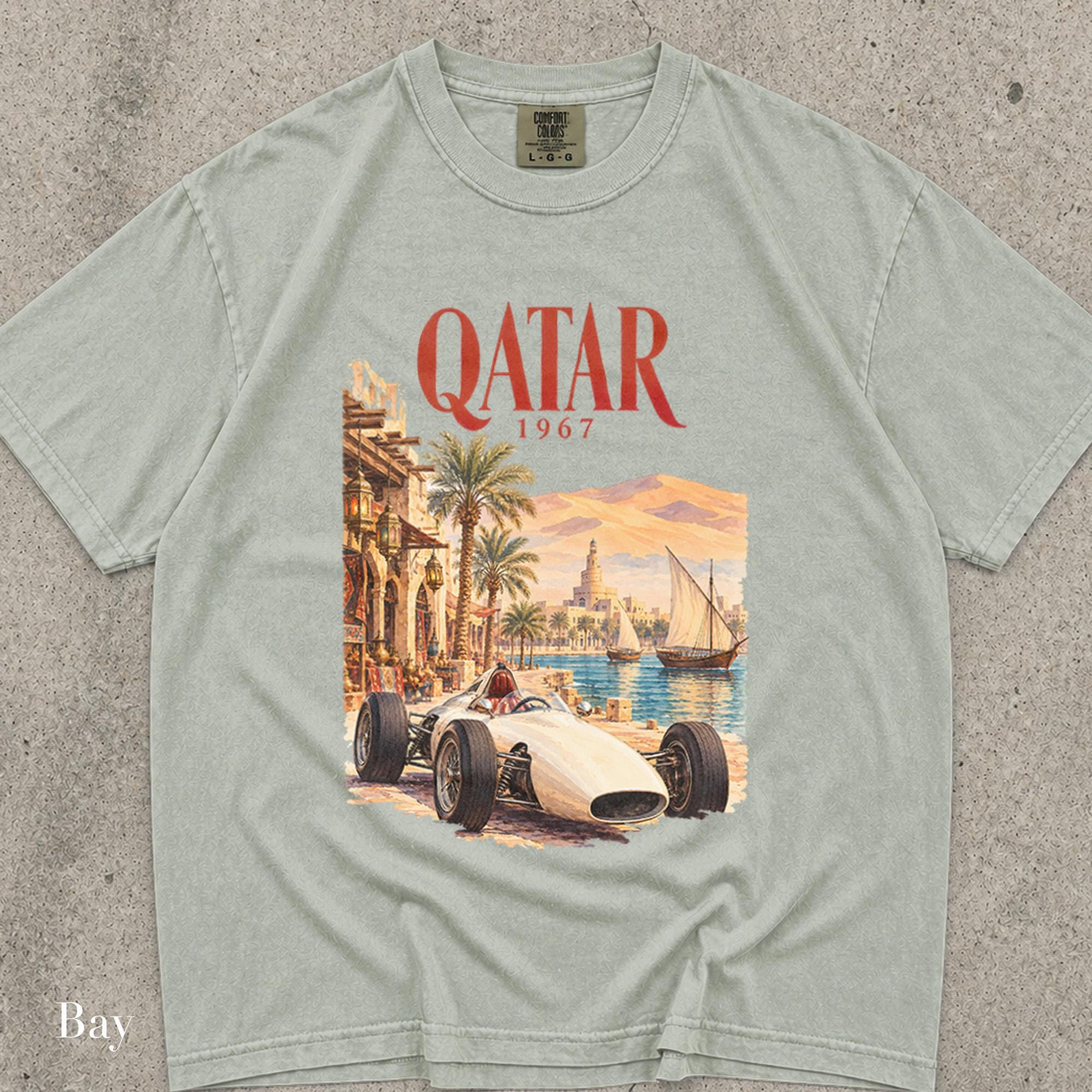 Vintage 1967 Race Car Qatar T-Shirt, Retro Motorsport Tee