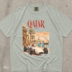 Vintage 1967 Race Car Qatar T-Shirt, Retro Motorsport Tee