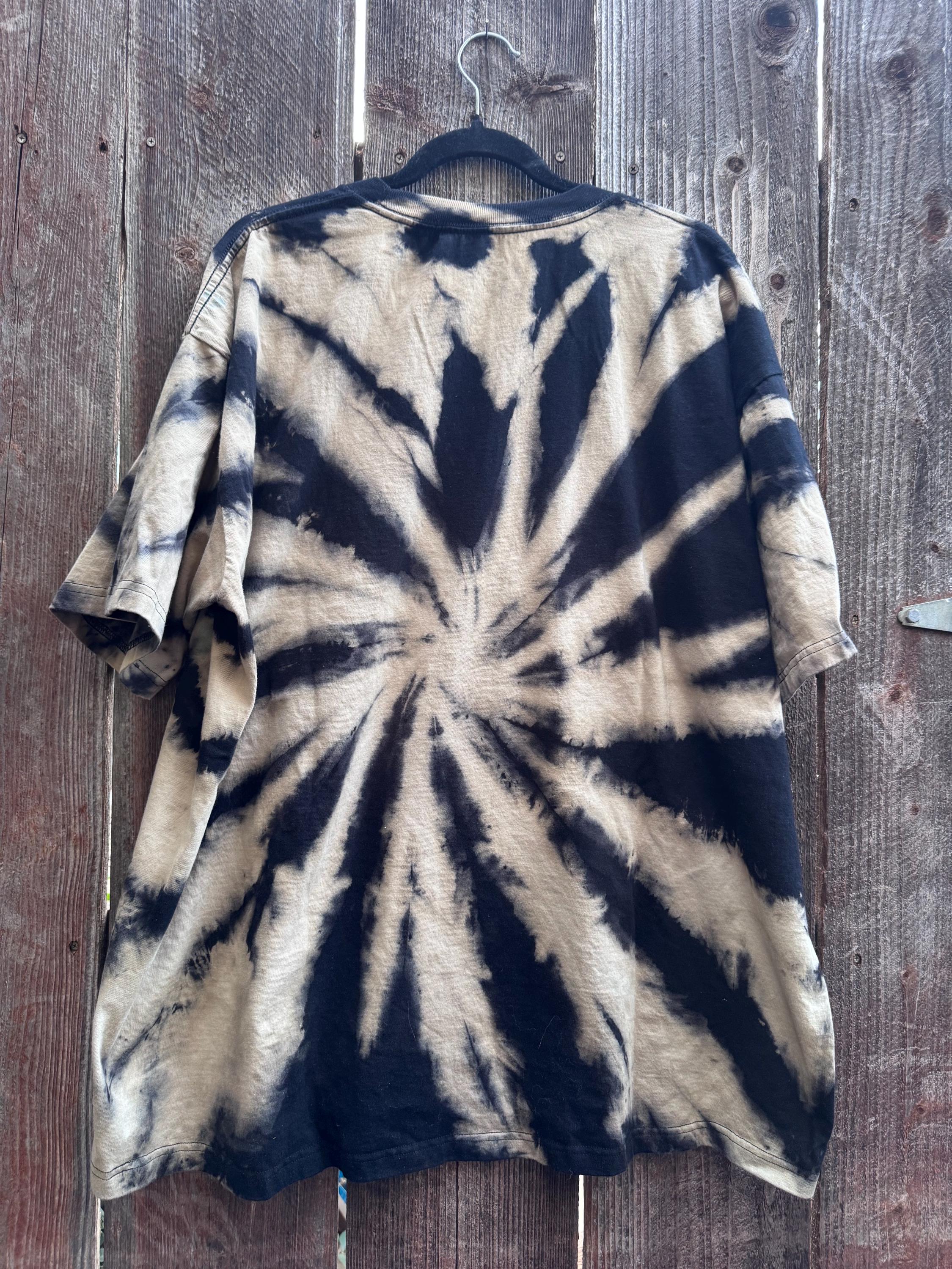 Black Reverse Dyed Tie Dye Tee Size 3X