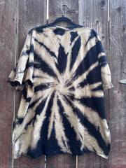 Black Reverse Dyed Tie Dye Tee Size 3X