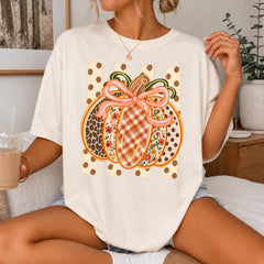 Patchwork Pumpkin Shirt, Comfort Colors Fall Tee, Preppy Pumpkin Shirt, Cute Autumn Shirt, Pumpkin Patch Tee, Thanksgiving Gift For Her