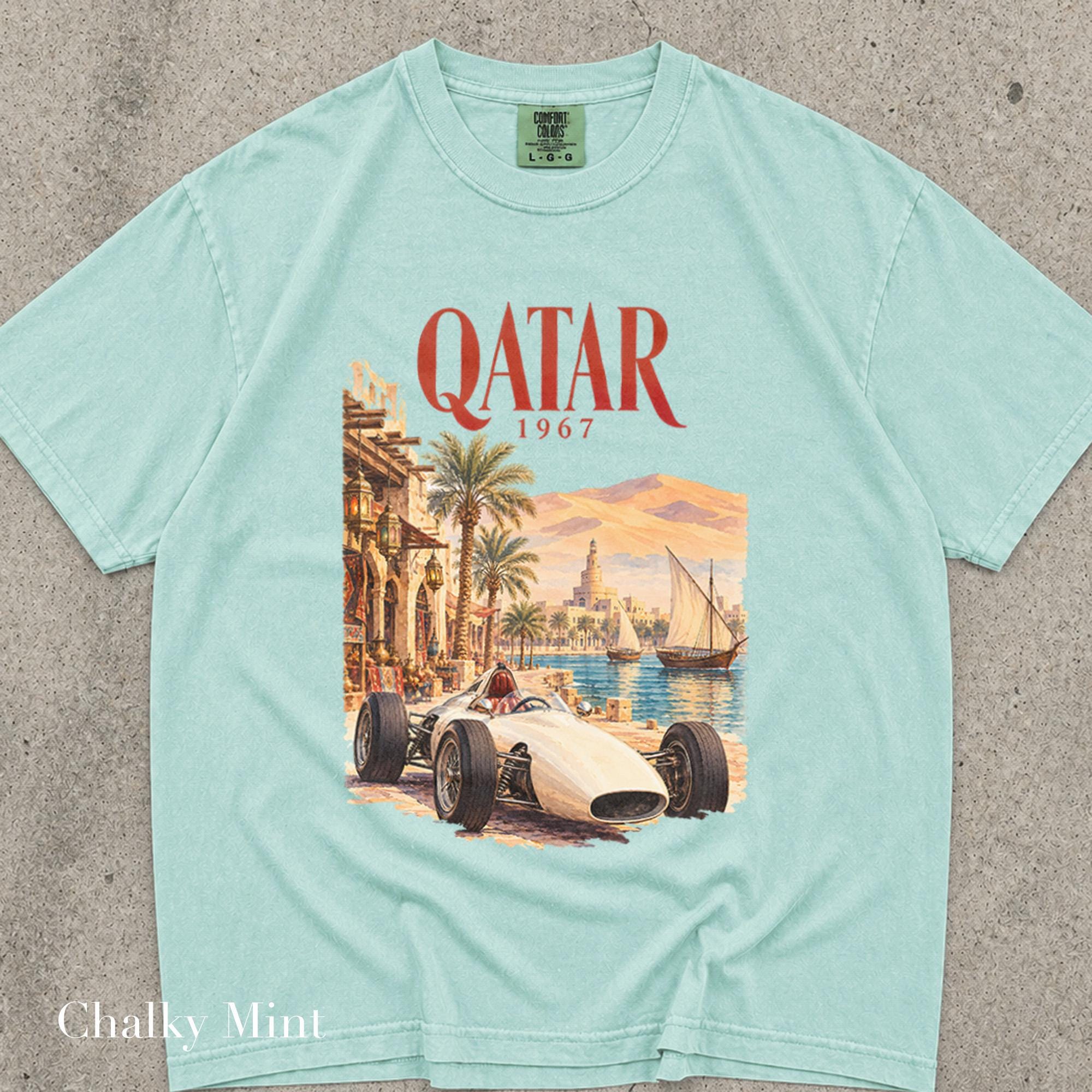 Vintage 1967 Race Car Qatar T-Shirt, Retro Motorsport Tee