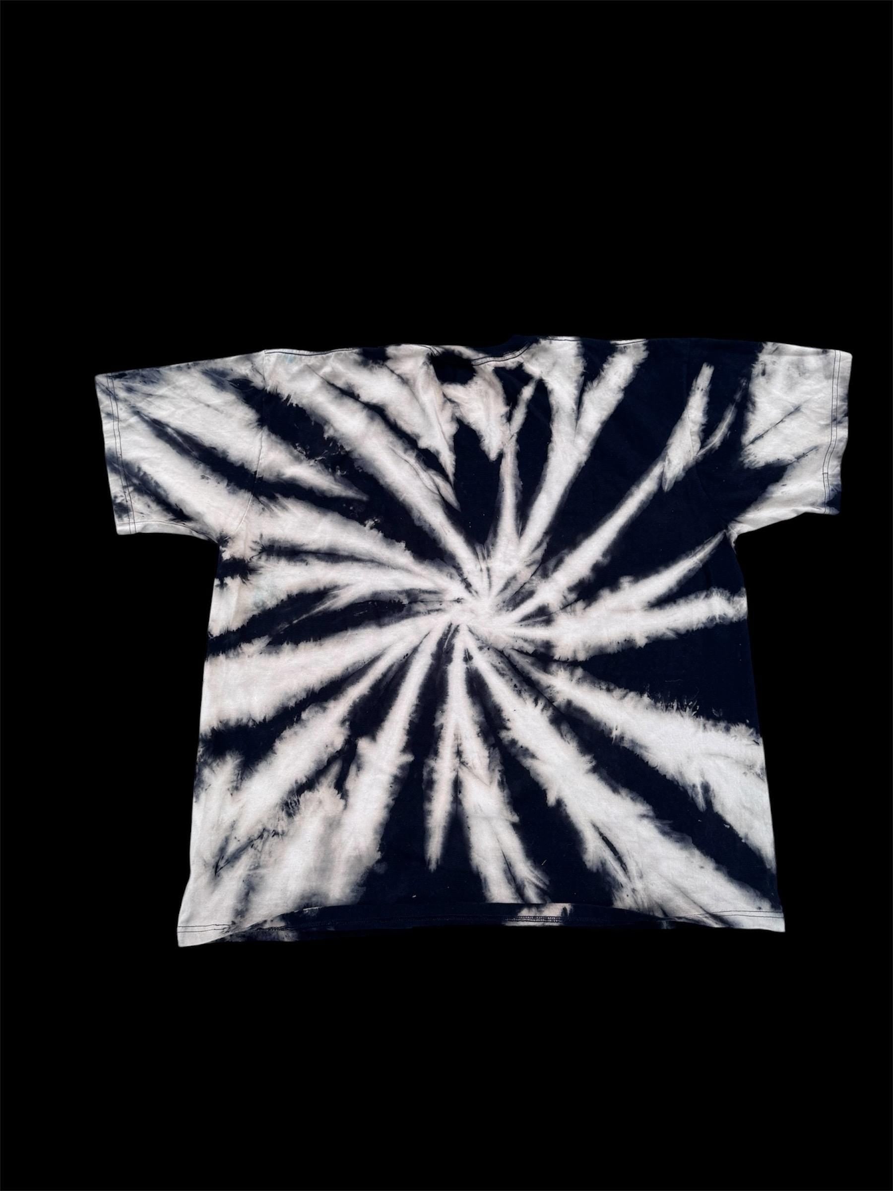 Black Reverse Dyed Tie Dye Tee Size 3X
