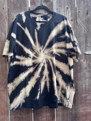 Black Reverse Dyed Tie Dye Tee Size 3X