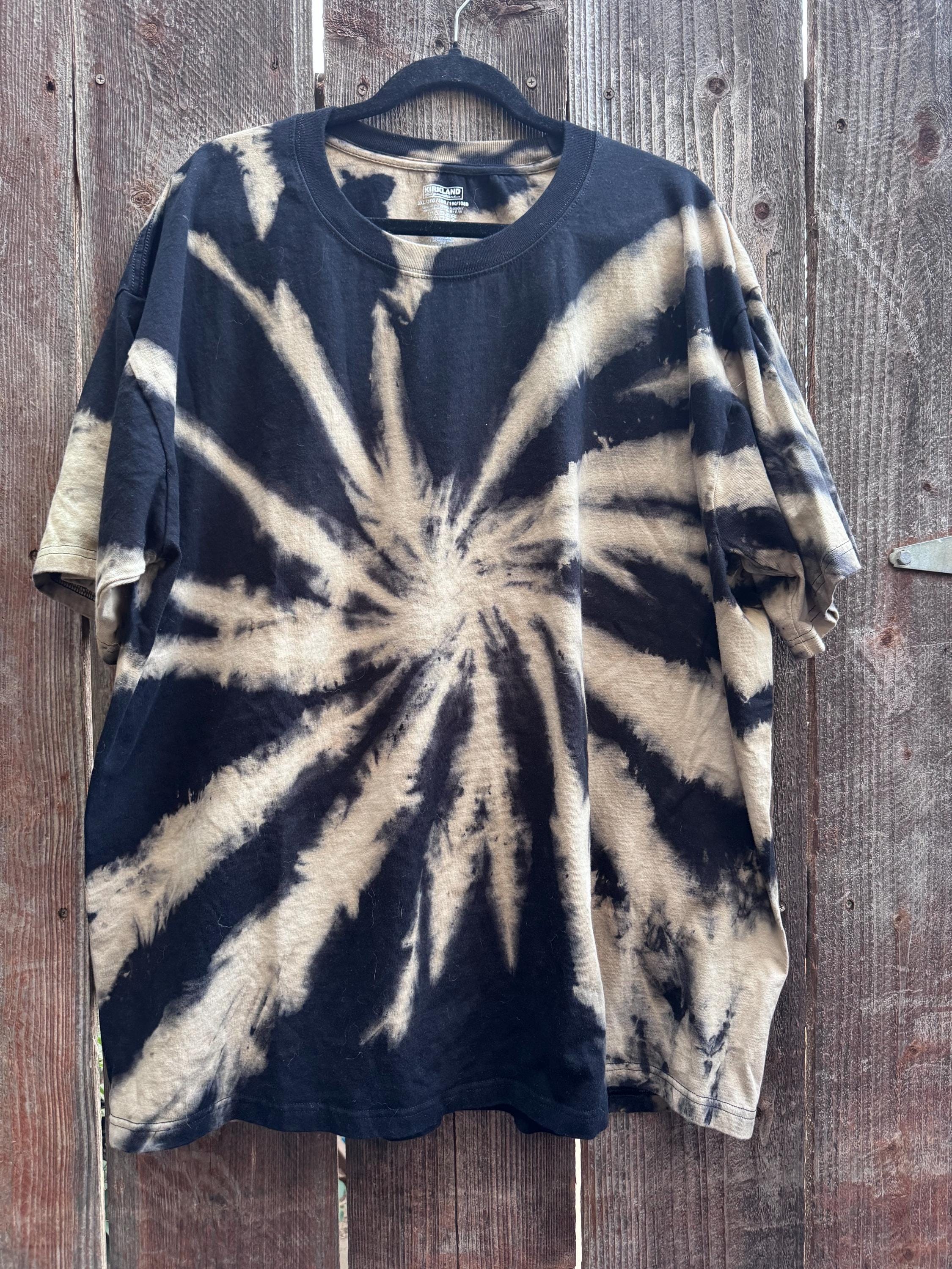 Black Reverse Dyed Tie Dye Tee Size 3X