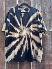 Black Reverse Dyed Tie Dye Tee Size 3X