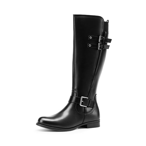 Knee High Buckle Riding Boots