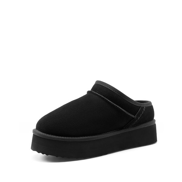 Women’S Genuine Suede Platform Slippers