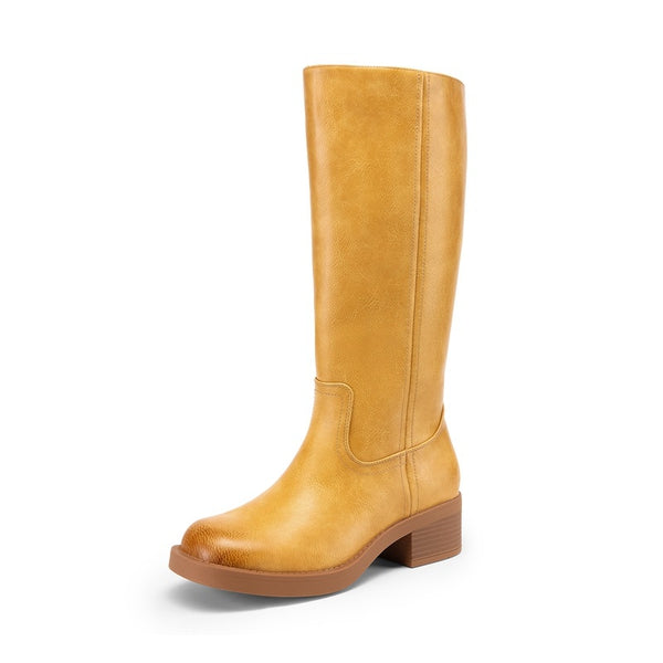 Women’S Square Toe Knee-High Boots