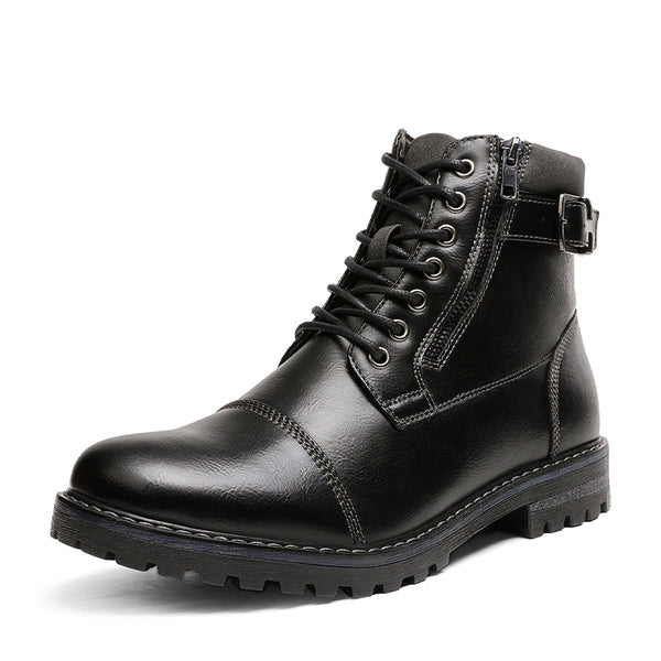 Men'S Cap-Toe Oxford Motorcycle Boots