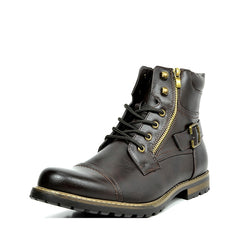 Men'S Side Zipper Motorcycle Combat Boots