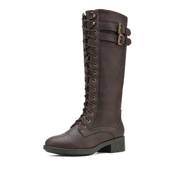 Faux Fur Lining Knee High Riding Boots