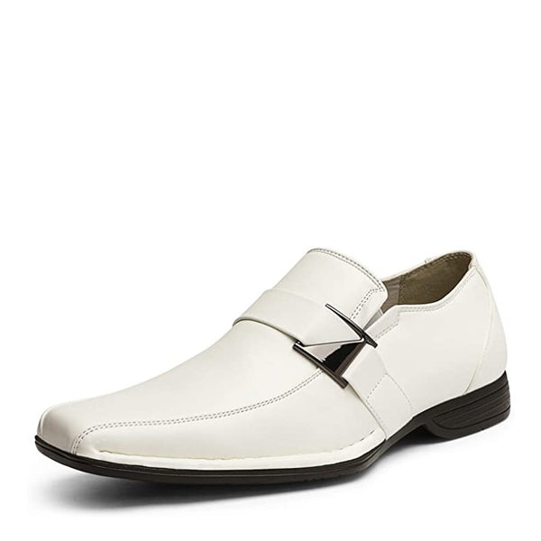 Men'S Buckle Strap Pu Leather Dress Loafers