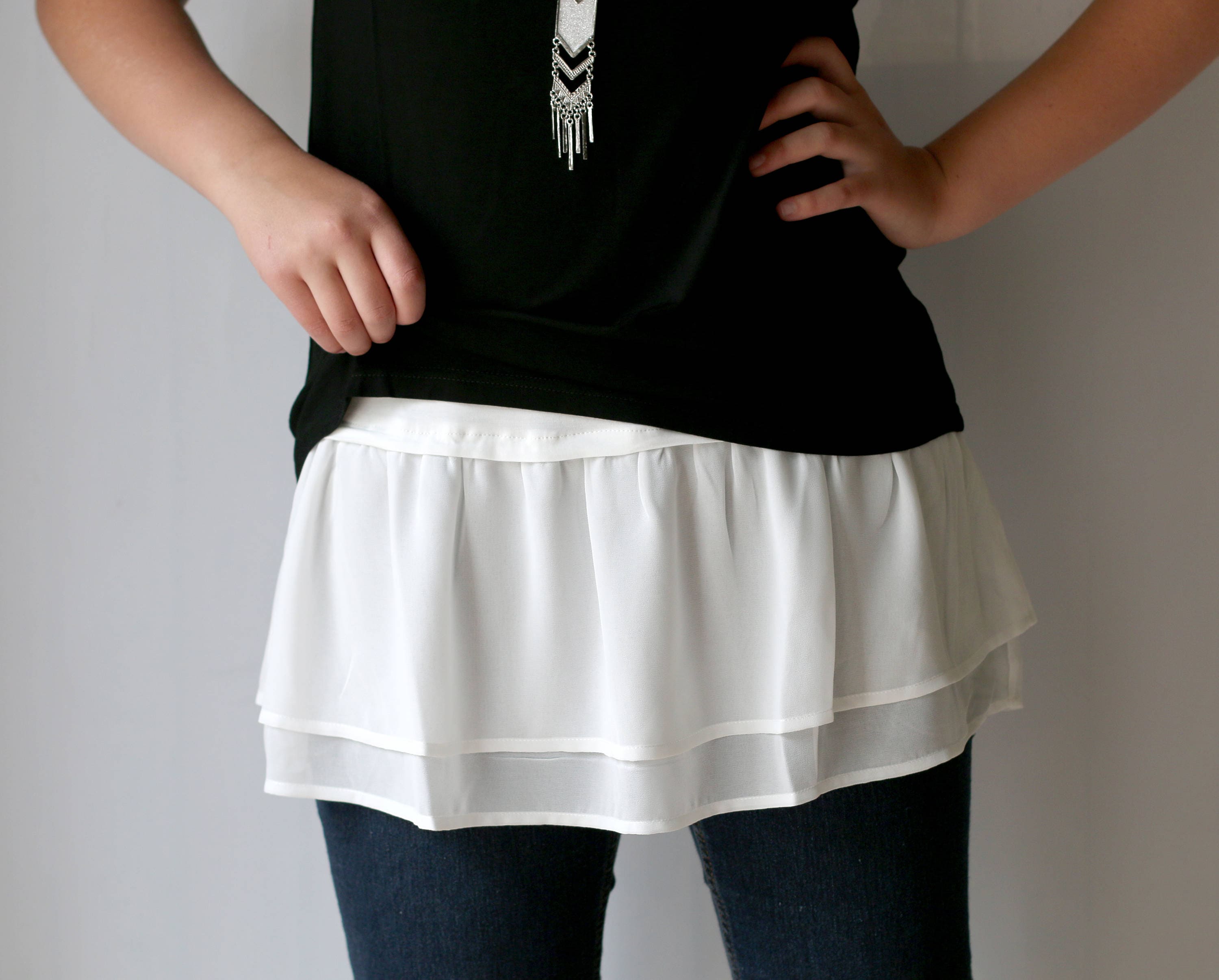 Chiffon Ruffle Top Extender - Style C