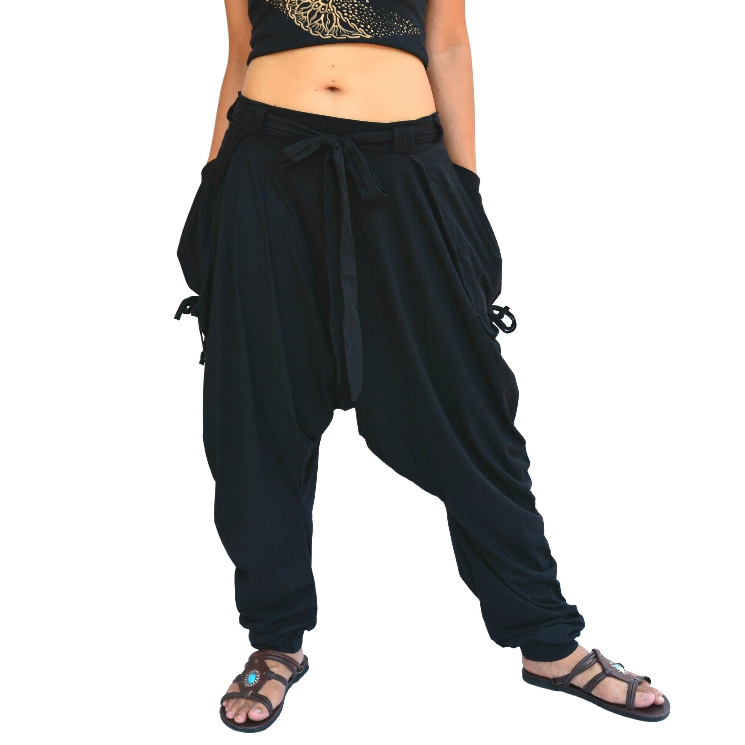 Harem Pants Women Men Baggy Yoga Dhoti Lounge Pants