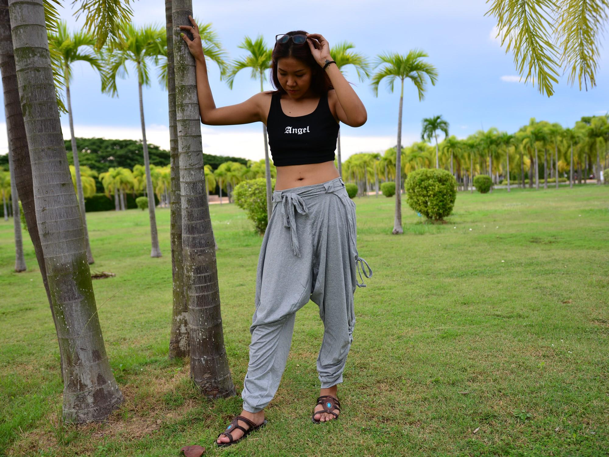 Harem Pants Women Men Baggy Yoga Dhoti Lounge Pants