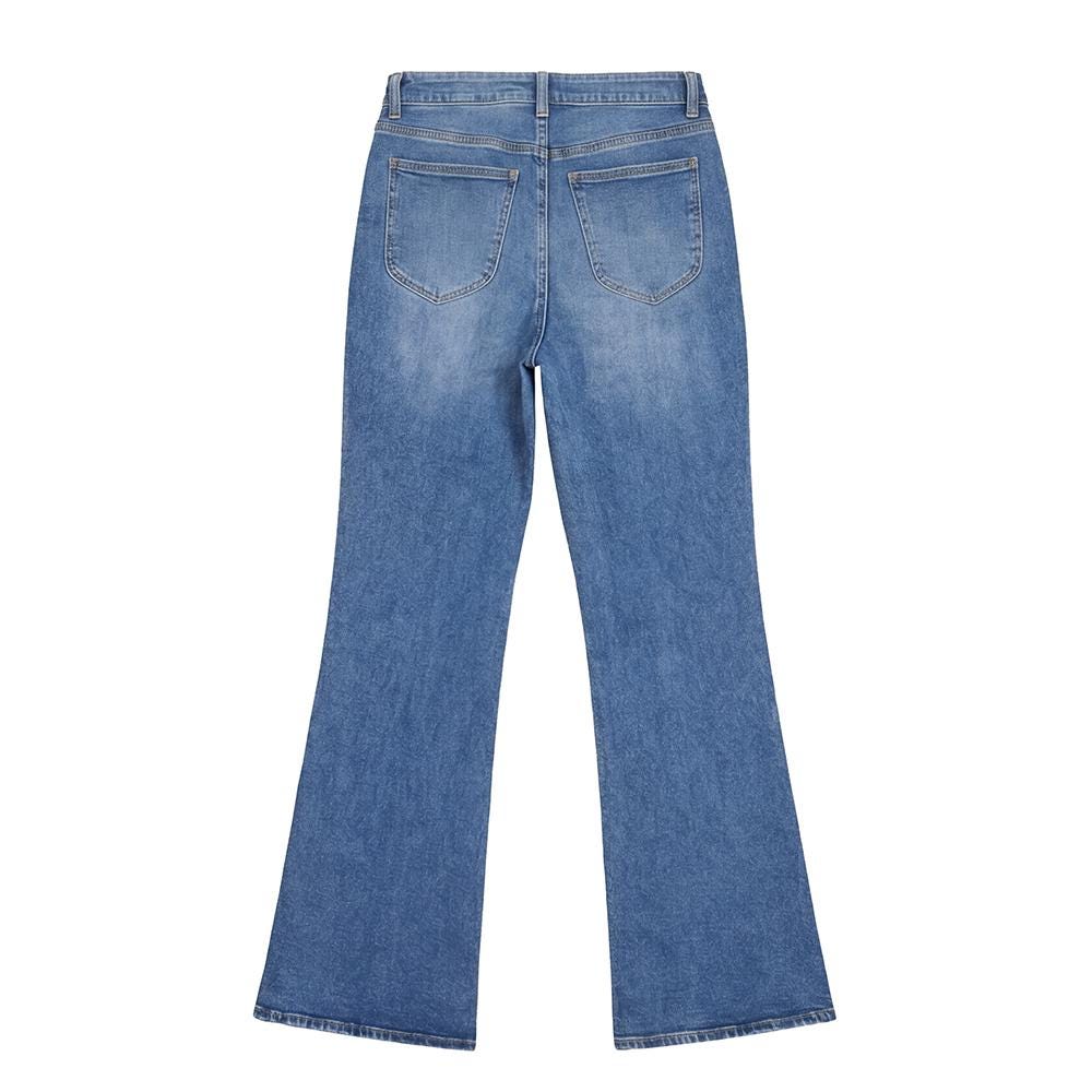 Women's Graphic Wide Leg Jeans with Digital Print