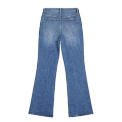 Women's Graphic Wide Leg Jeans with Digital Print
