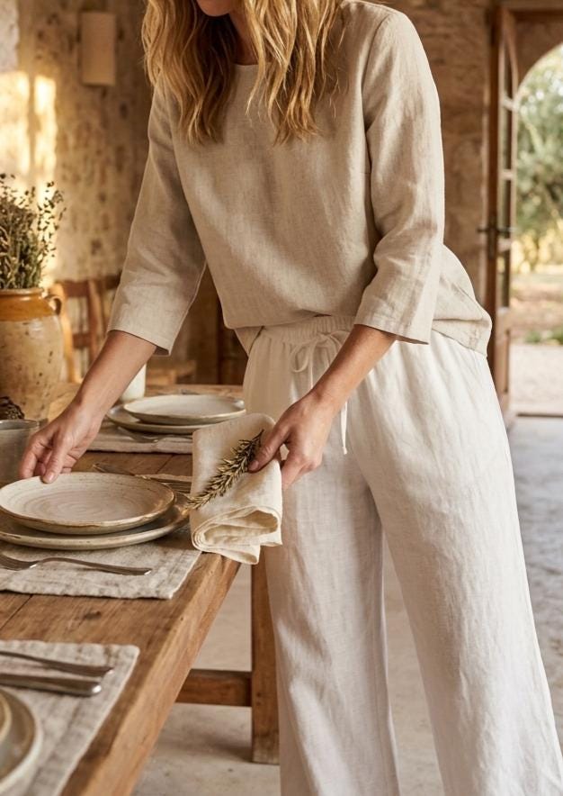Relaxed Fit Linen Pants, Wide Leg Linen Pants for Women, Soft Summer Lounge, High Waisted Wide Leg Trousers