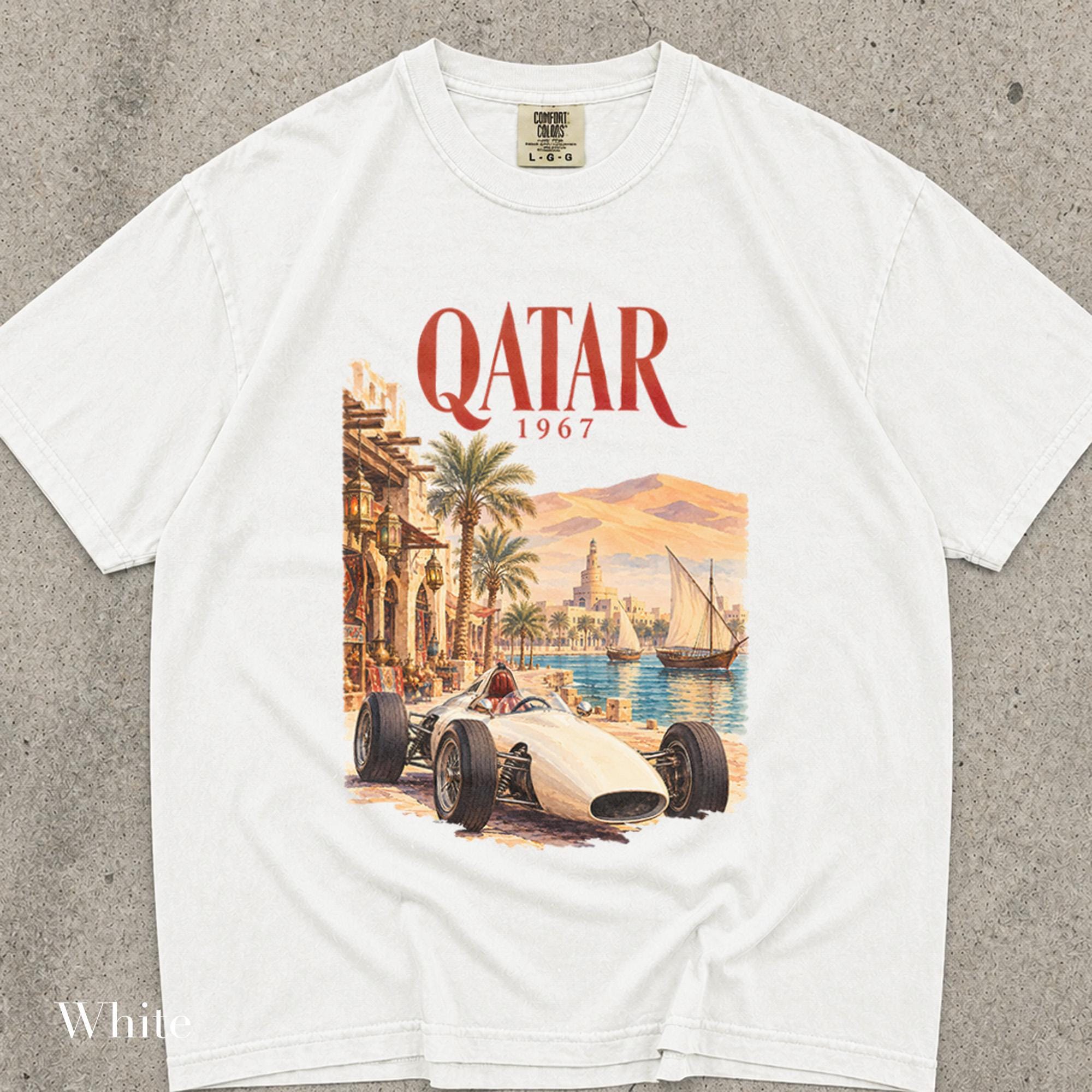 Vintage 1967 Race Car Qatar T-Shirt, Retro Motorsport Tee
