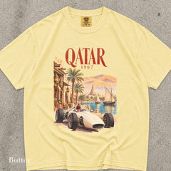 Vintage 1967 Race Car Qatar T-Shirt, Retro Motorsport Tee