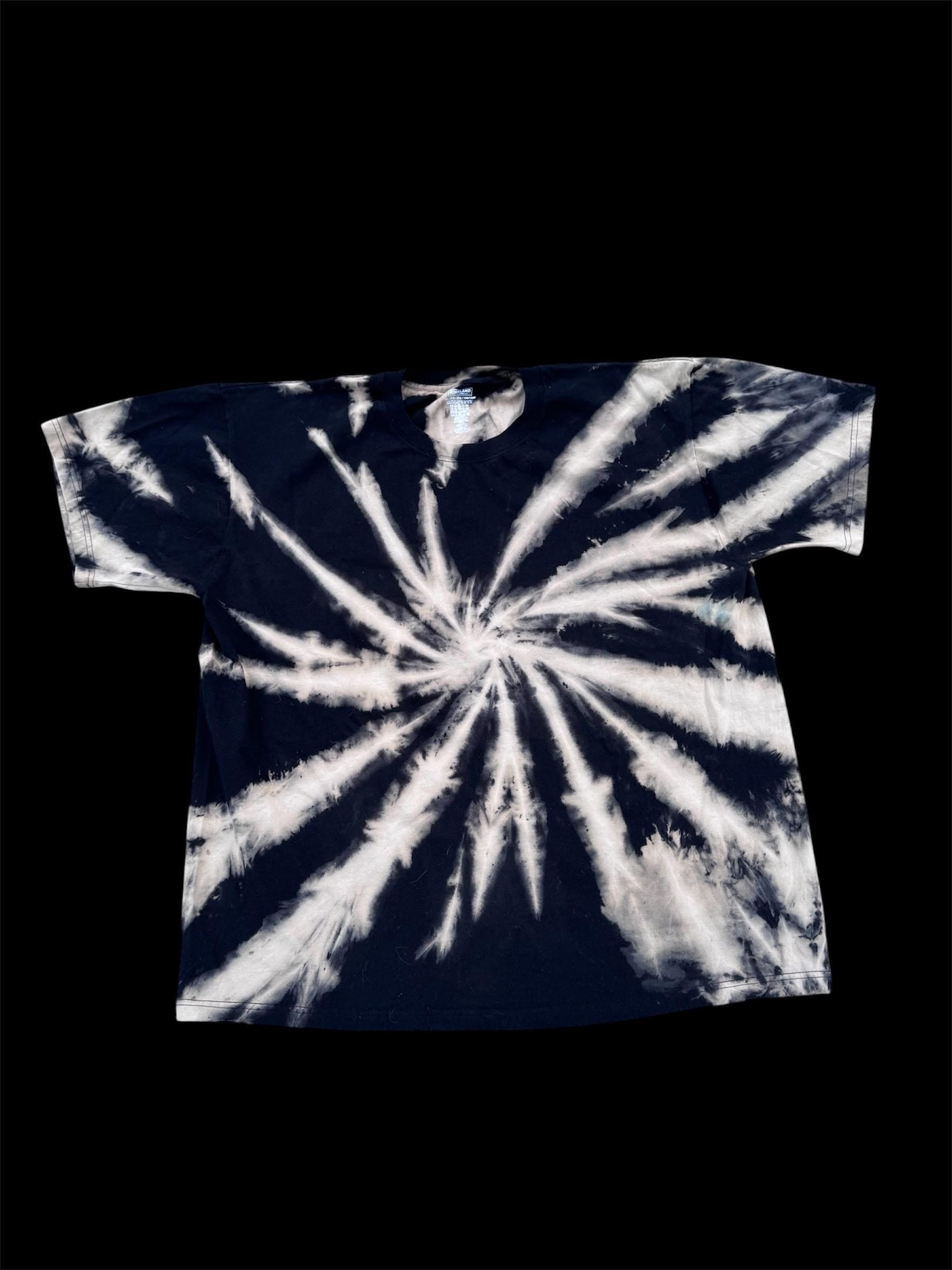 Black Reverse Dyed Tie Dye Tee Size 3X