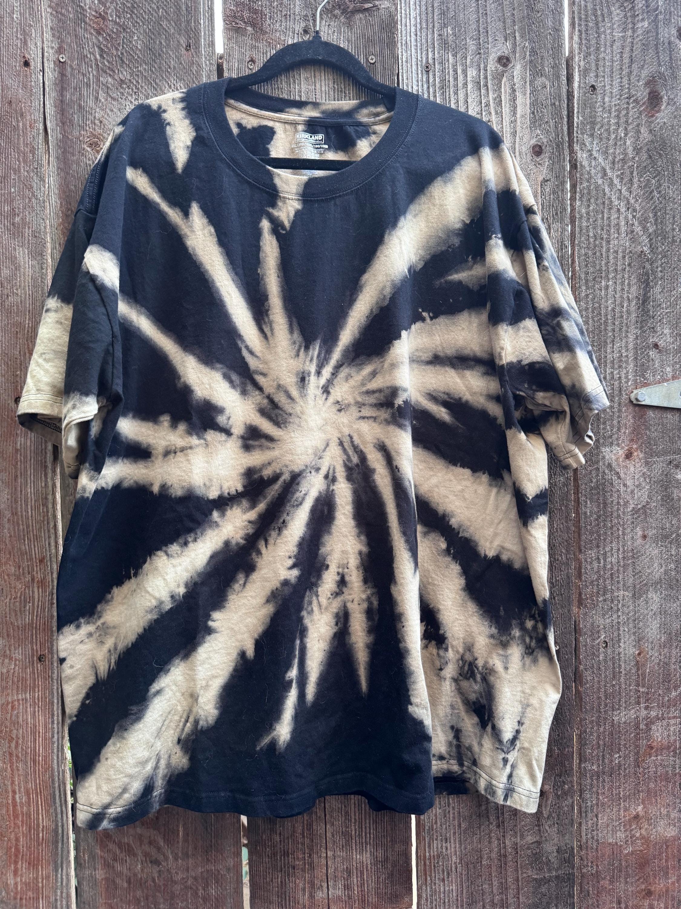 Black Reverse Dyed Tie Dye Tee Size 3X